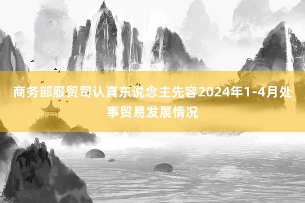 商务部服贸司认真东说念主先容2024年1-4月处事贸易发展情况