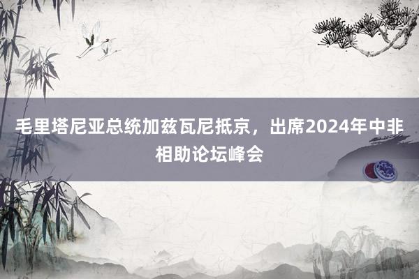 毛里塔尼亚总统加兹瓦尼抵京，出席2024年中非相助论坛峰会