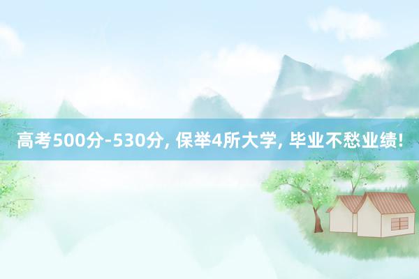 高考500分-530分, 保举4所大学, 毕业不愁业绩!